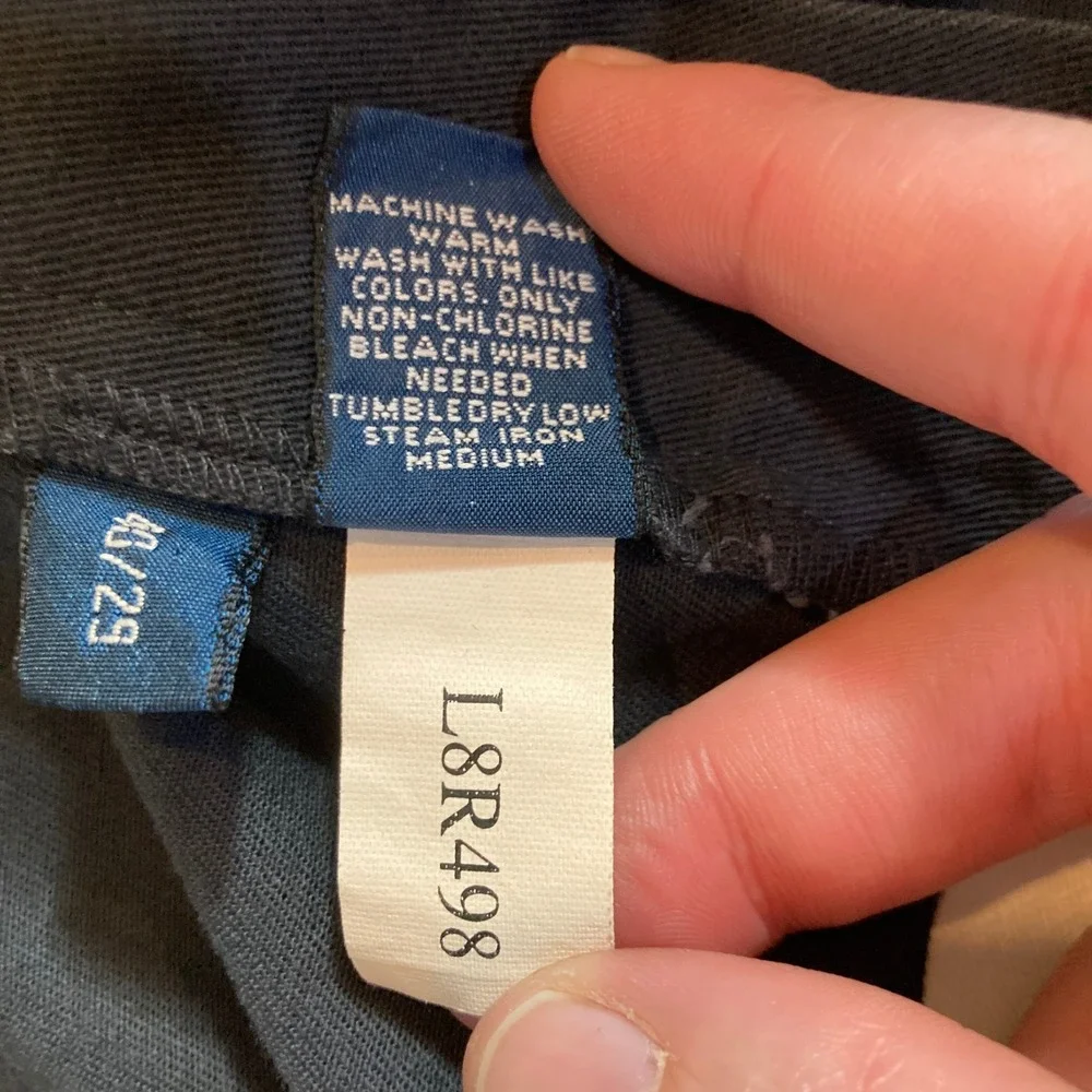 Vintage Polo Ralph Lauren Andrew Pant Mens 40x29 Navy Blue Pleated Classic Chino